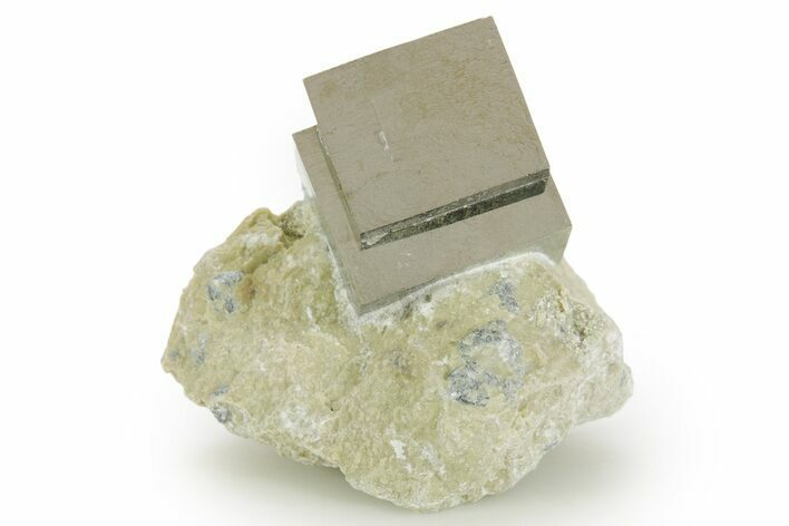 Natural Intertwined Pyrite Cube Cluster In Rock - Navajun, Spain #361829
